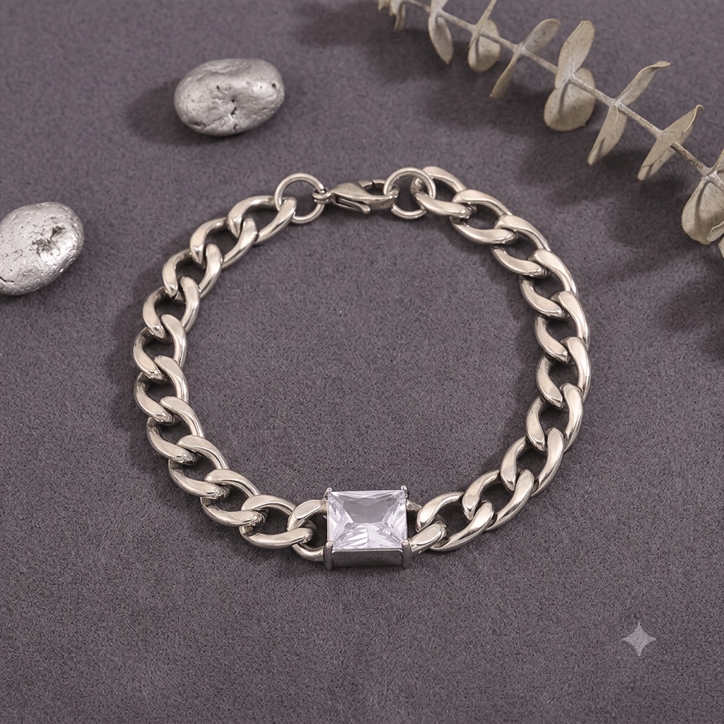Hip-Hop Street Style Cuban Chain Bracelet, Unisex